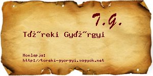 Töreki Györgyi névjegykártya