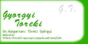 gyorgyi toreki business card