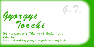 gyorgyi toreki business card